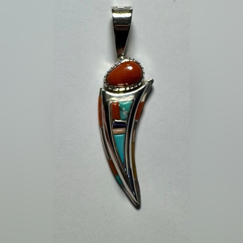 Navajo David Tune Cobblestone Inlay Pendant